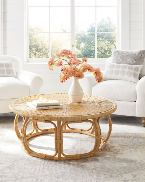 Meja Kopi Berbahan Rotan